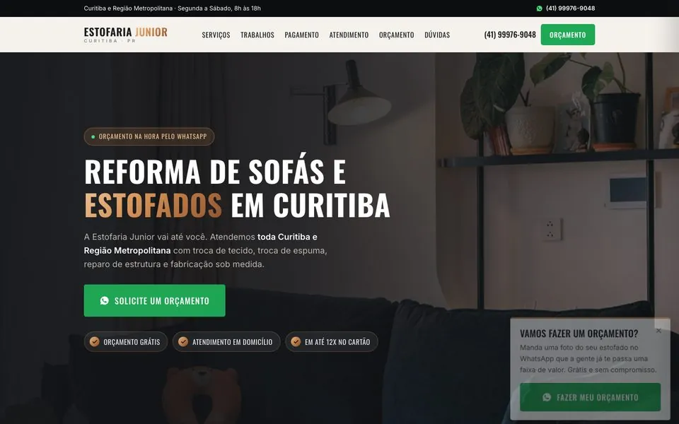 Site Estofaria Junior